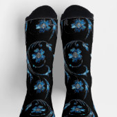 Chaussette Floral bleu Shimmer 2 (Haut)