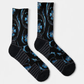 Chaussette Floral bleu Shimmer 2 (Droite)