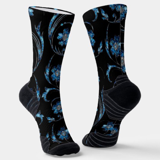 Chaussette Floral bleu Shimmer 2 (Angulaire)