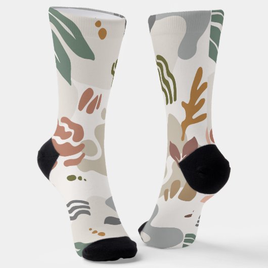 Chaussette Floral botanique minimal (Angulaire)
