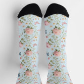 Chaussette Floral Butterfly Watercolor Socks (Haut)