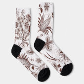 Chaussette Floral coloré Motif sans joint (Droite)