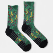 Chaussette Floral continu fleurs motif vert arrière - plan w (Droite)