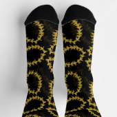 Chaussette Floral hawaïen Lei Garland à motif noir (Haut)