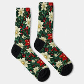 Chaussette Floral Motif de Noël (Droite)