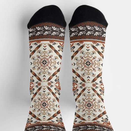 Chaussette Floral Oriental Motif ethnique (Haut)