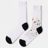 Chaussette Floral & Papillon, Jardin Whimsical Inspiré (Gauche)