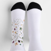Chaussette Floral & Papillon, Jardin Whimsical Inspiré (Haut)