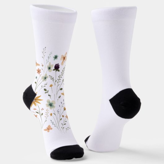 Chaussette Floral & Papillon, Jardin Whimsical Inspiré (Angulaire)