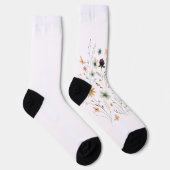 Chaussette Floral & Papillon, Jardin Whimsical Inspiré (Droite)