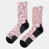 CHAUSSETTE FLORAL ROSE (Gauche)