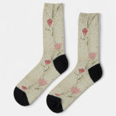 Chaussette Floral rose Tulip Fleurs Girly Morris Motif (Gauche)