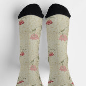 Chaussette Floral rose Tulip Fleurs Girly Morris Motif (Haut)