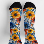 Chaussette Floral rustique mode rétro motif (Haut)