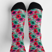 Chaussette Floral rustique mode rétro motif (Haut)