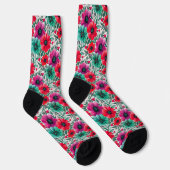 Chaussette Floral rustique mode rétro motif (Droite)
