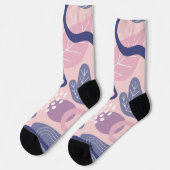 Chaussette Floral violet minimaliste (Gauche)