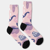 Chaussette Floral violet minimaliste (Droite)