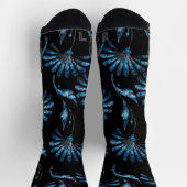 Chaussette Flore bleu brillant (Haut)