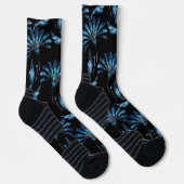 Chaussette Flore bleu brillant (Droite)