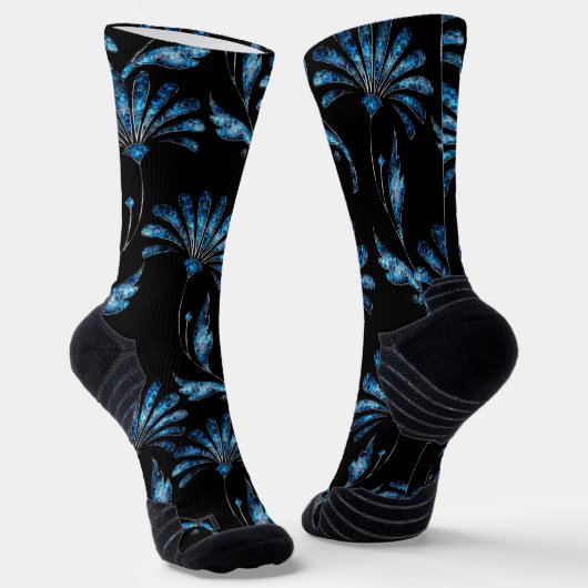 Chaussette Flore bleu brillant (Angulaire)