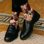 Chaussette Flore bourguignonne et floue