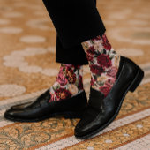 Chaussette Flore bourguignonne et floue