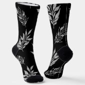 Chaussette Flore noir blanc sur mesure (Angulaire)