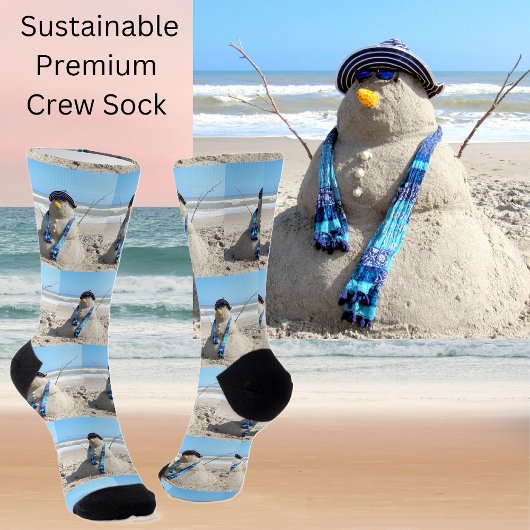 Chaussette Florida Snowman - Sculpture de Sable de Plage Prem