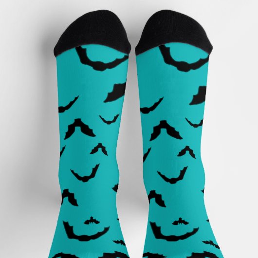 Chaussette Flying Bats on Teal (Haut)
