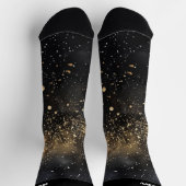 Chaussette Fond noir et or scintillant (Haut)