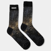 Chaussette Fond noir et or scintillant (Droite)