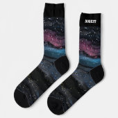 Chaussette Fond noir unique et coloré (Gauche)