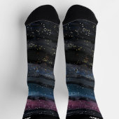 Chaussette Fond noir unique et coloré (Haut)