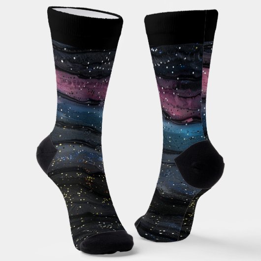 Chaussette Fond noir unique et coloré (Angulaire)