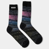 Chaussette Fond noir unique et coloré (Droite)