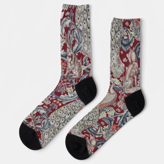 Chaussette Forest Animals, William Morris (Gauche)