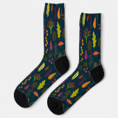 Chaussette Forêt de bois Motif de la nature foncé (Gauche)