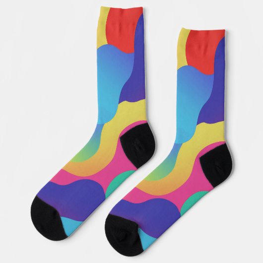 Chaussette Formes Amorphes Colorées (Gauche)