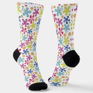 Chaussette Formes de gribouillis abstraits ludiques
