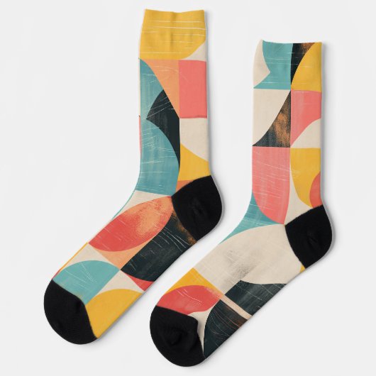 Chaussette Formes demi-cercle avec textures (Gauche)