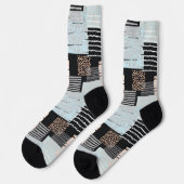 Chaussette Formes et bandes géométriques (Gauche)