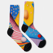 Chaussette Formes géométriques aux couleurs et formes vives (Droite)