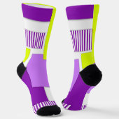 Chaussette Formes géométriques en papier multicolore (Angulaire)