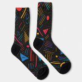 Chaussette Formes géométriques, lignes, points en couleurs vi (Droite)
