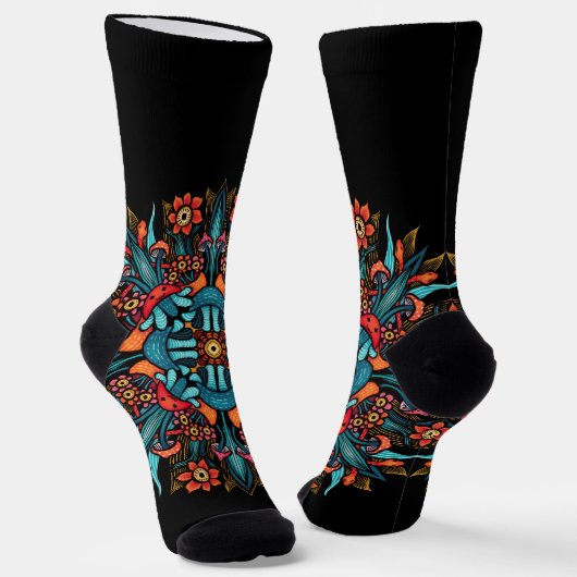 Chaussette Fou coloré amusant cool chaussettes psychédéliques (Angulaire)