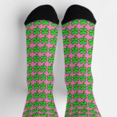 Chaussette Four Leaf Clovers St. Patrick's Day Lucky Pink (Haut)
