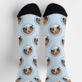 Chaussette Foxhound Painting Cute Original Chien Art (Haut)