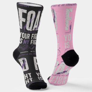 Chaussette FQAD – Your Fight Is My Fight Sensibilisation