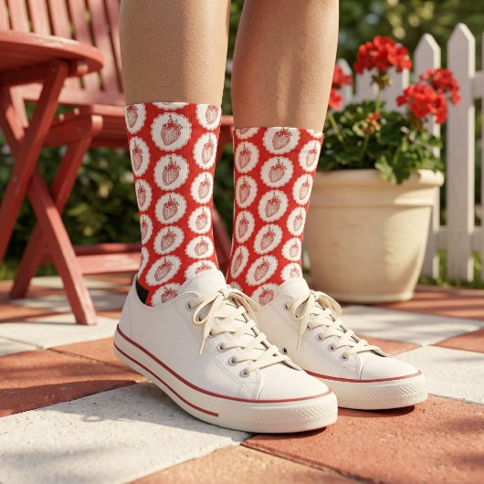 Chaussette Fraise